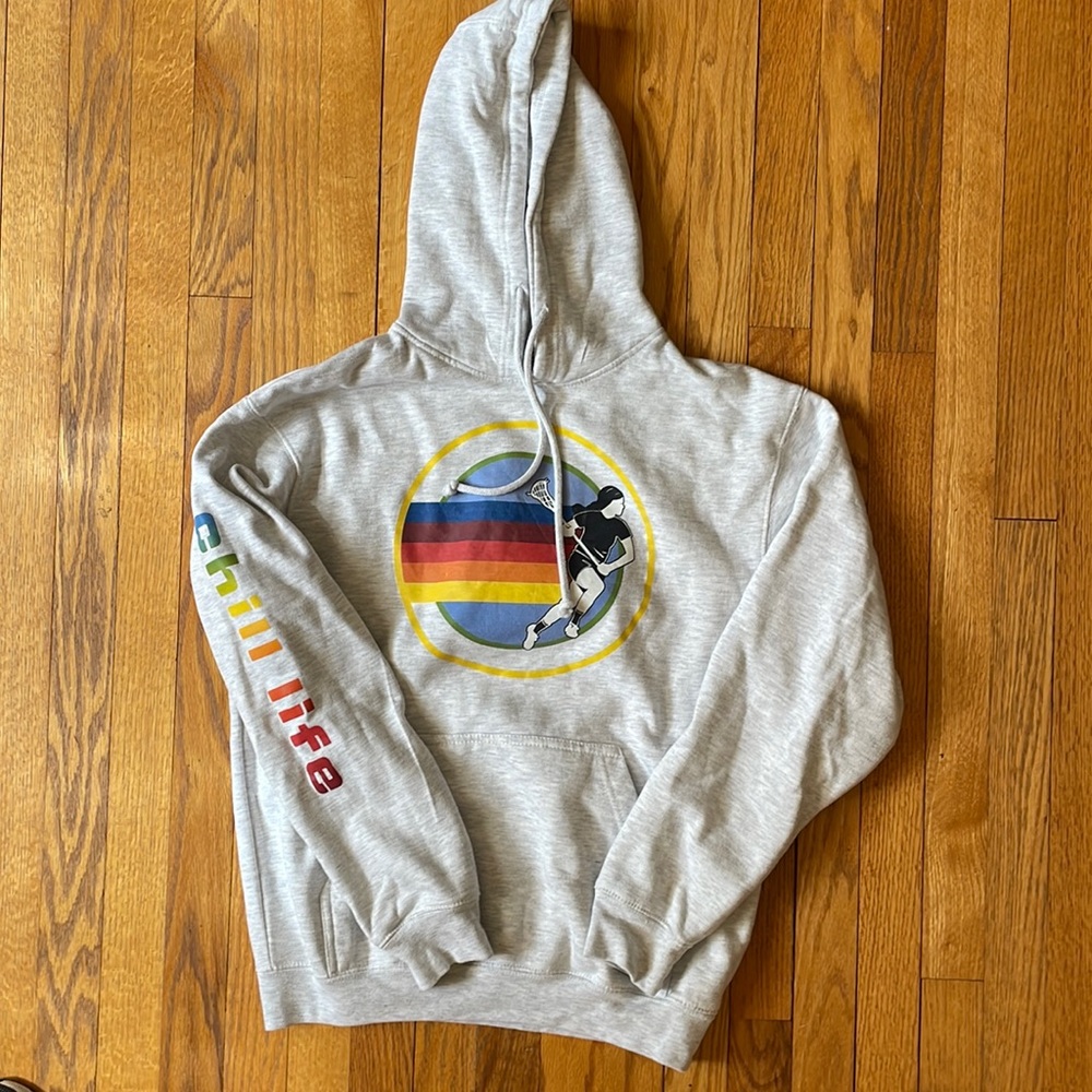 Women’s Lacrosse Chill Life hoodie- Pennant- Size Small- light grey- worn once